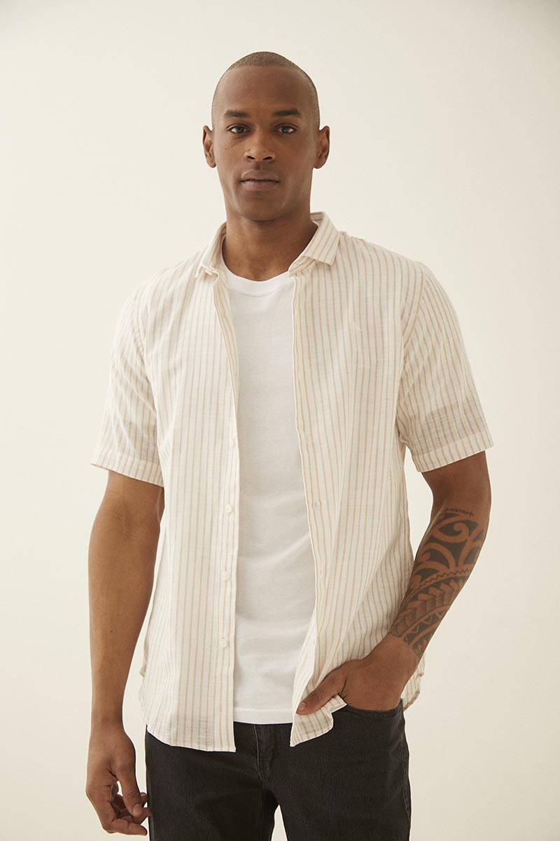 Crow CAMISAS LINEN CAMISA LINO STRIPE